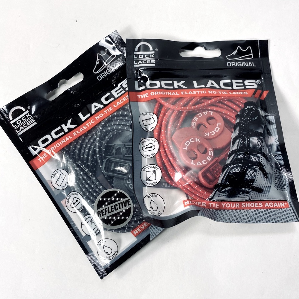 🎉LAST CALL🎉 2 Lock Laces Elastic No-Ties Shoelaces - Unisex NWT